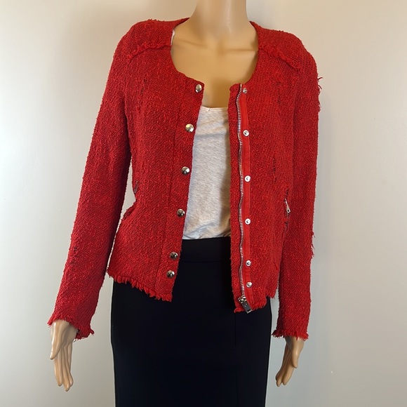 IRO Red Agnette Distressed Jacket - Picture 3 of 10